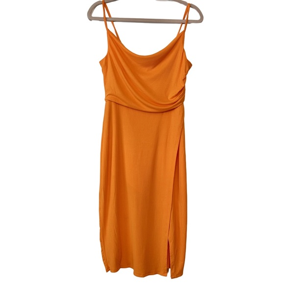 Laundry by Shelli Segal Cowl Neck Ribbed Slip Dress Size 4 - Picture 1 of 14